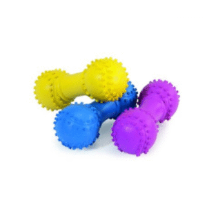 Camon Rubber Toy with Squeaker  Dumbbell with Balls