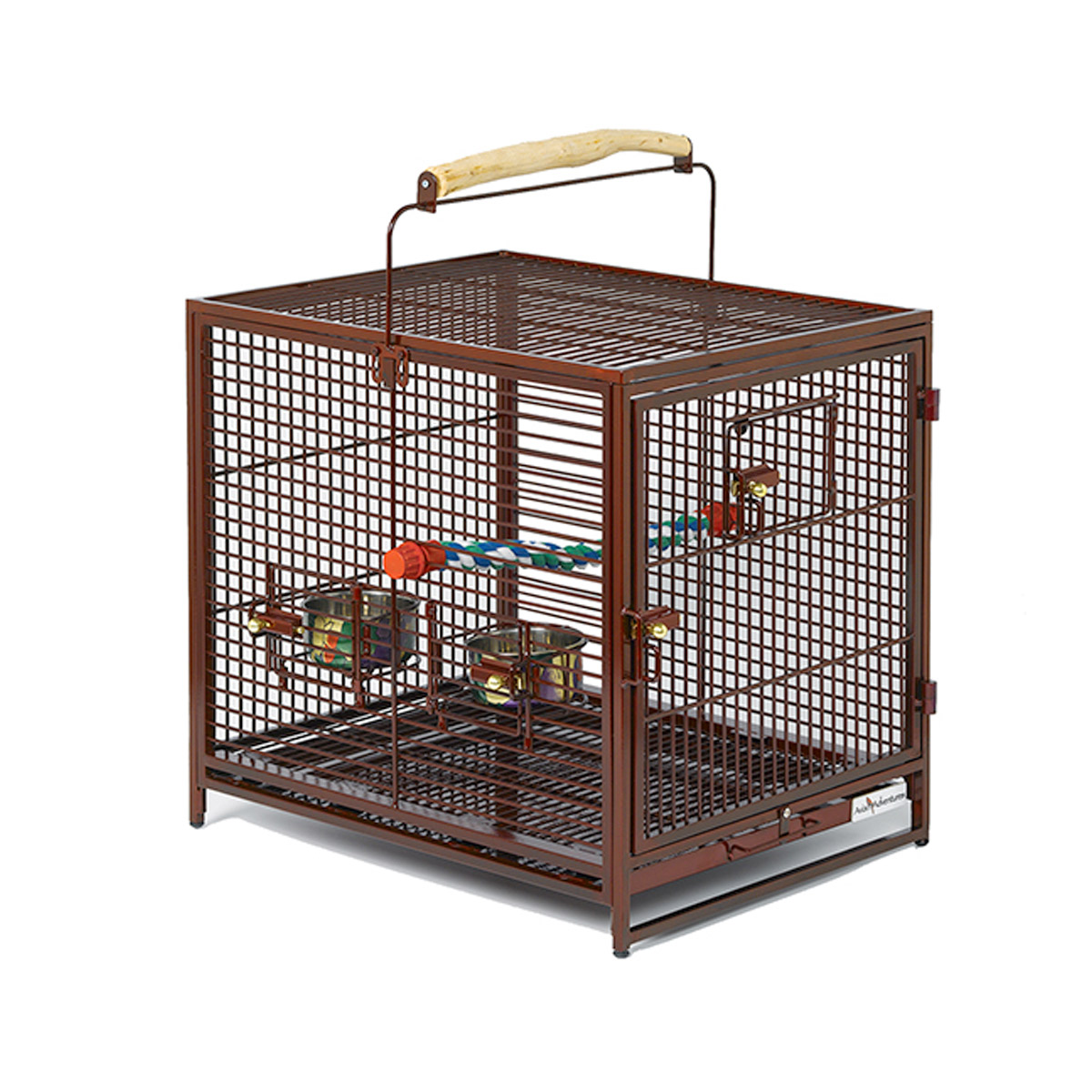 Poquito-Avian-Hotel-ruby MidWest Avian Adventures Poquito Avian Hotel Bird Cage - Ruby - Image 1