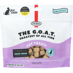 Primal The G.O.A.T.  Chicken & Goat Milk  for cats! Freeze-Dried Treat 2oz