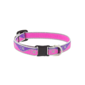 Reflective Safety Cat Collar - Pink Paws Without Bell