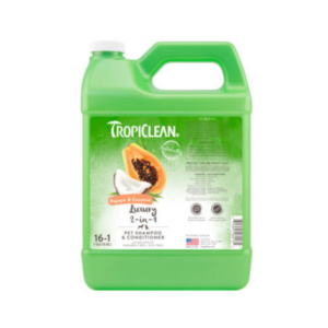 Tropiclean-27-300x300-1.png Tropiclean Papaya & Coconut Shampoo ? Luxury 2 in 1 ? 1Gallon - Image 1