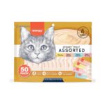 Wanpy Creamy Lickable Cat Treats Assorted – 4 Different Flavors (14g x 50pc) - Image 2