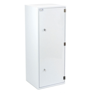 Controlled Drugs Cabinet 500Wx450Dx1250H MM Single Lock supplied with 2 Keys & ID Card, RH Door - Four Removable Shelves