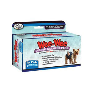 Four Paws Wee-Wee Diaper Garment Pads-24ct