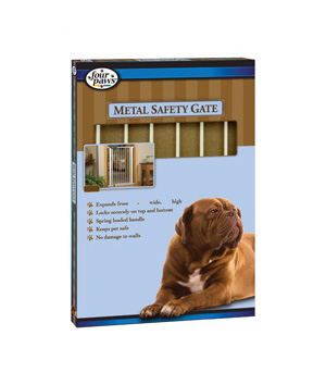 main-290.jpg Four Paws Safety Gate Metal Walk Thru Gate (30 and-34 and x 39.25 and) - Image 1