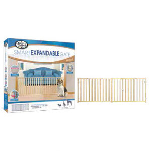 Four Paws Safety Gate Vertical Wood Slat Gate 53-96 and x 24 and