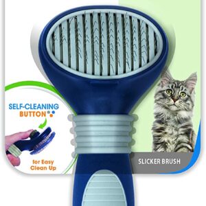 Four Paws Self-Cleaning Slicker Brush - Cat One Size