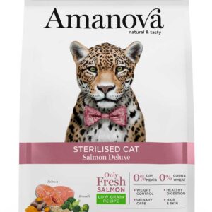 Amanova Dry Sterilised Cat Salmon Deluxe - 1.5kg