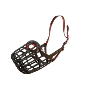 Dog Fever Plastic Dog Muzzle with Nylon Strap - Size 9, Black