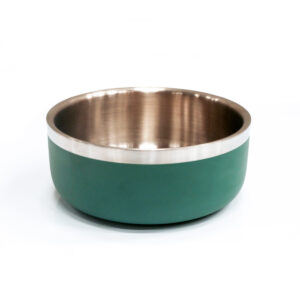 Saluki Stainless Steel Double Wall Dog Bowls - 2200 ML, Emerald
