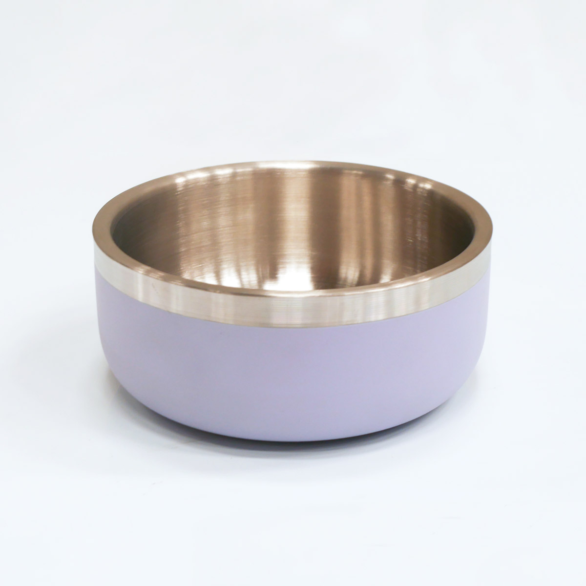 sluki-steel-bowls-Purple Saluki Stainless Steel Double Wall Dog Bowls - 350 ML, Light Purple - Image 1