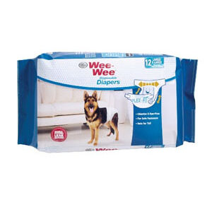 Four Paws Wee-Wee Disposable Diapers, 12 Pack Large XL