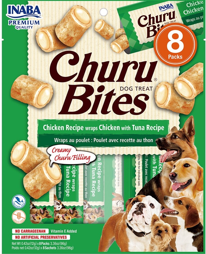 17023859221167532627.jpg Inaba Churu Chicken Recipe Wraps Chicken With Tuna Recipe 96g 8 Sticks Per Pack - Image 1