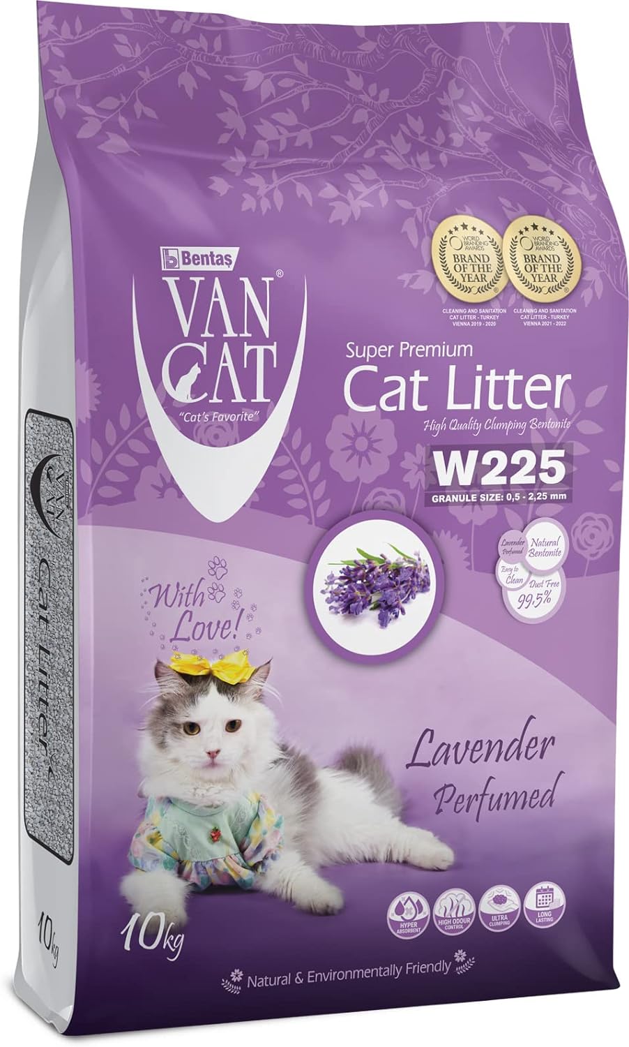 1702385922486224613.jpg Van Cat White Bentonite Clumping Cat Litter Lavender 10Kg - Image 1