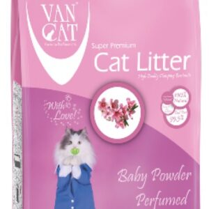Van Cat White Bentonite Clumping Cat Litter Baby Powder 5Kg