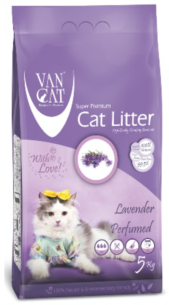1702385949436387153.jpg Van Cat White Bentonite Clumping Cat Litter Lavender 5Kg - Image 1