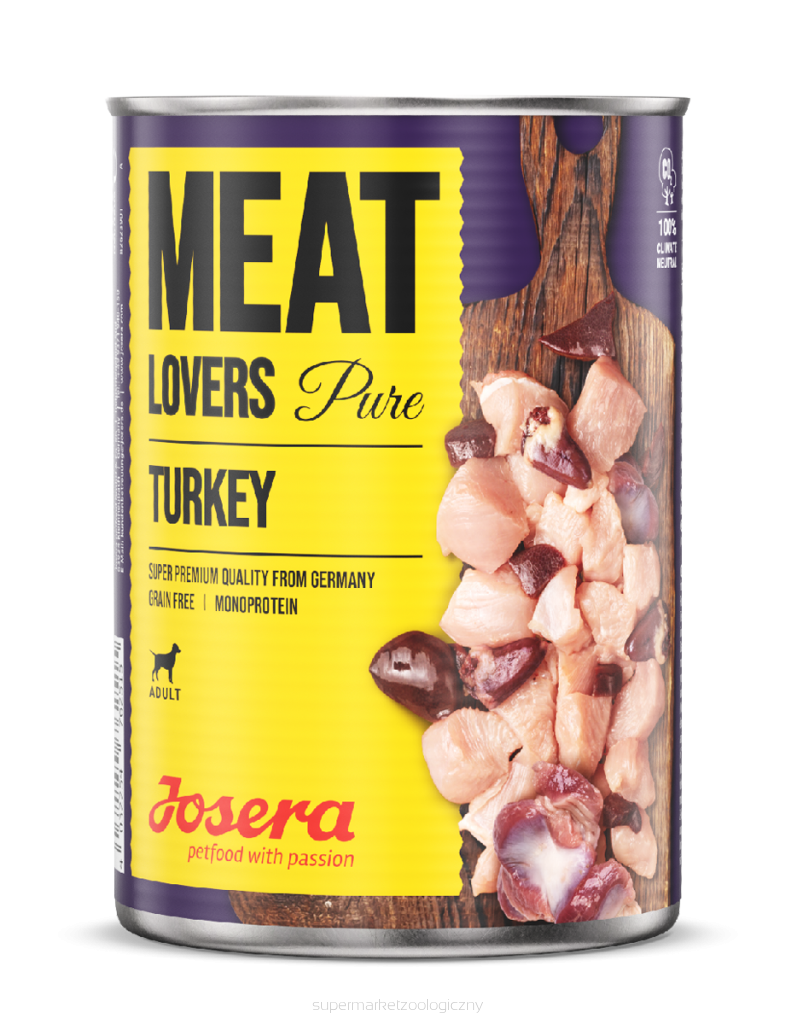 1727777197655829216.png Josera Meat Lovers Pure Turkey Dog Wet Food 400g - Image 1