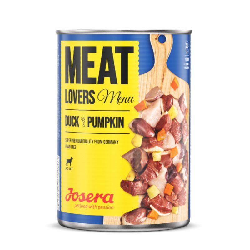 17277771981770646035.jpg Josera Meat Lovers Menu Duck with Pumpkin Dog Wet Food 400g - Image 1