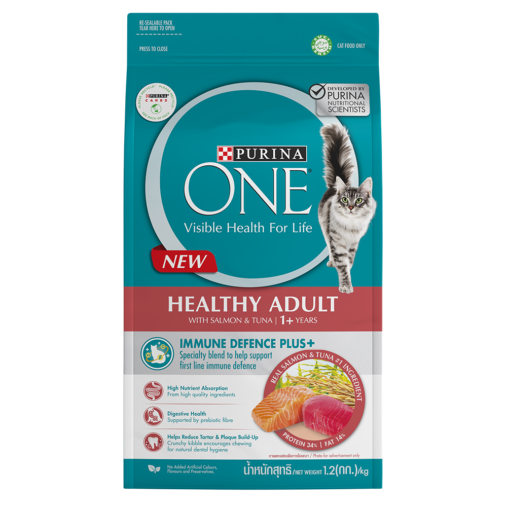 17320096401539688406.png Purina One Healthy Adult Cat Dry Food Salmon & Tuna - Image 1