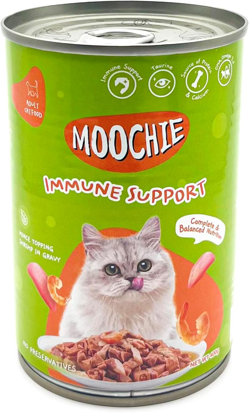 1740995040684672384.jpg Moochie Mince With Shrimp Cat Wet Food Can 400g - Image 1