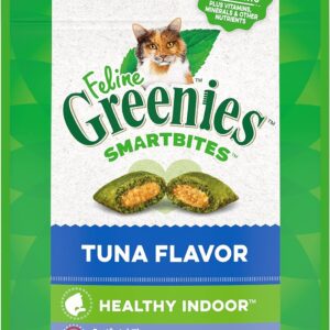 Greenies Feline Smartbites Treats Tuna Flavour Healthy Indoor Cat Treats 60g - 2.1 oz.