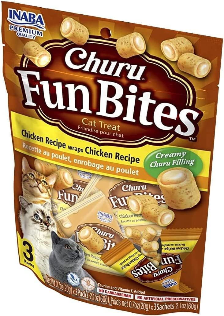 17451414091915812224.jpg Inaba Churu Fun Bites Chicken Wraps Chicken Recipe Cat Treats 60g - Image 1