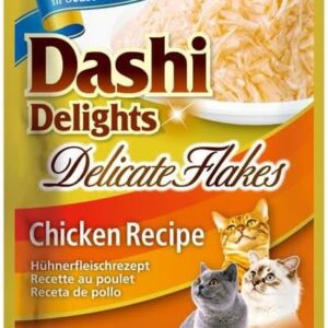Inaba Dashi Delights Delicate Flakes Chicken Recipe Cat Treats 40g