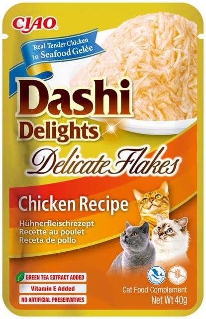 1745141417501752494.jpg Inaba Dashi Delights Delicate Flakes Chicken Recipe Cat Treats 40g - Image 1