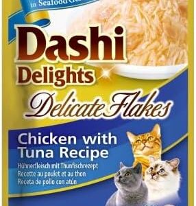 Inaba Dashi Delights Delicate Flakes Chicken With Tuna Recipe Cat Treats 40g