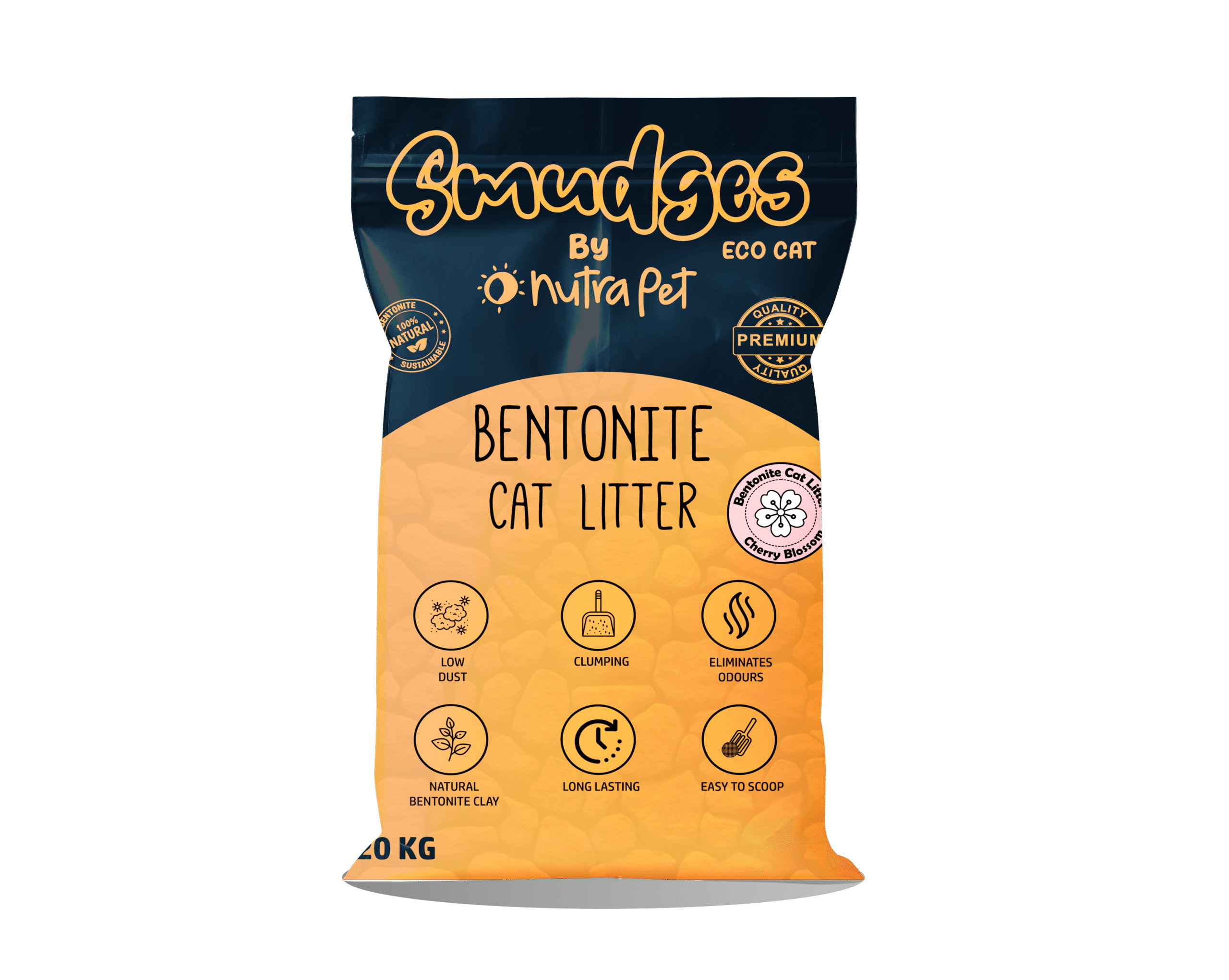17474025471088932848.png Smudges Eco cat Bentonite Clumping Cat Litter 20 Kgs- - Image 1