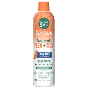 TropiClean Natural Flea & Tick Easy Mist Spray for Dogs - 14 oz