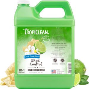 TropiClean Lime & Cocoa Butter Shed Control Conditioner for Pets,