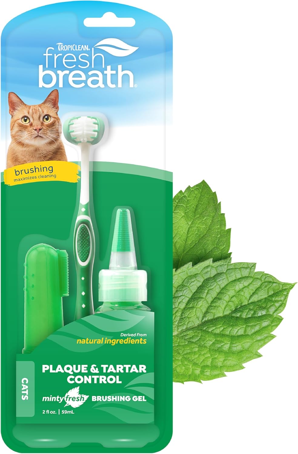 1752763946521600586.jpg TropiClean Fresh Breath Oral Care Kit for Cats, 2oz - Image 1