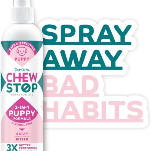 TropiClean Chew Stop Behavior Aid Puppy Spray, 8oz