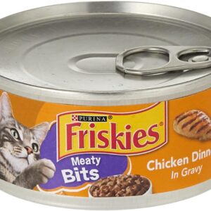 Purina Friskies Cat Wet Food Meaty Bits Chicken Dinner 5.5oz