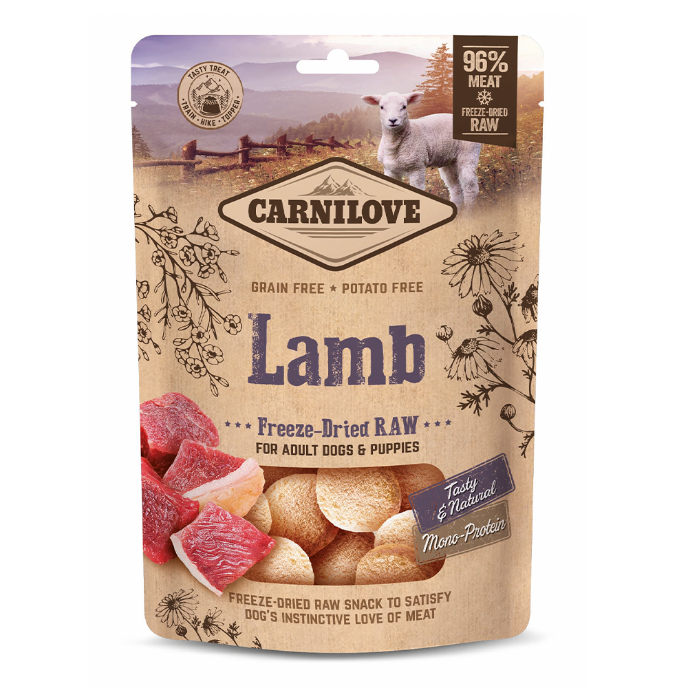 22222-CL_True_Fresh_Raw_Freeze-Dried_Snack_monoprotein-Lamb_60g_3D.png Carnilove Freeze-Dried Raw Snacks - Image 1