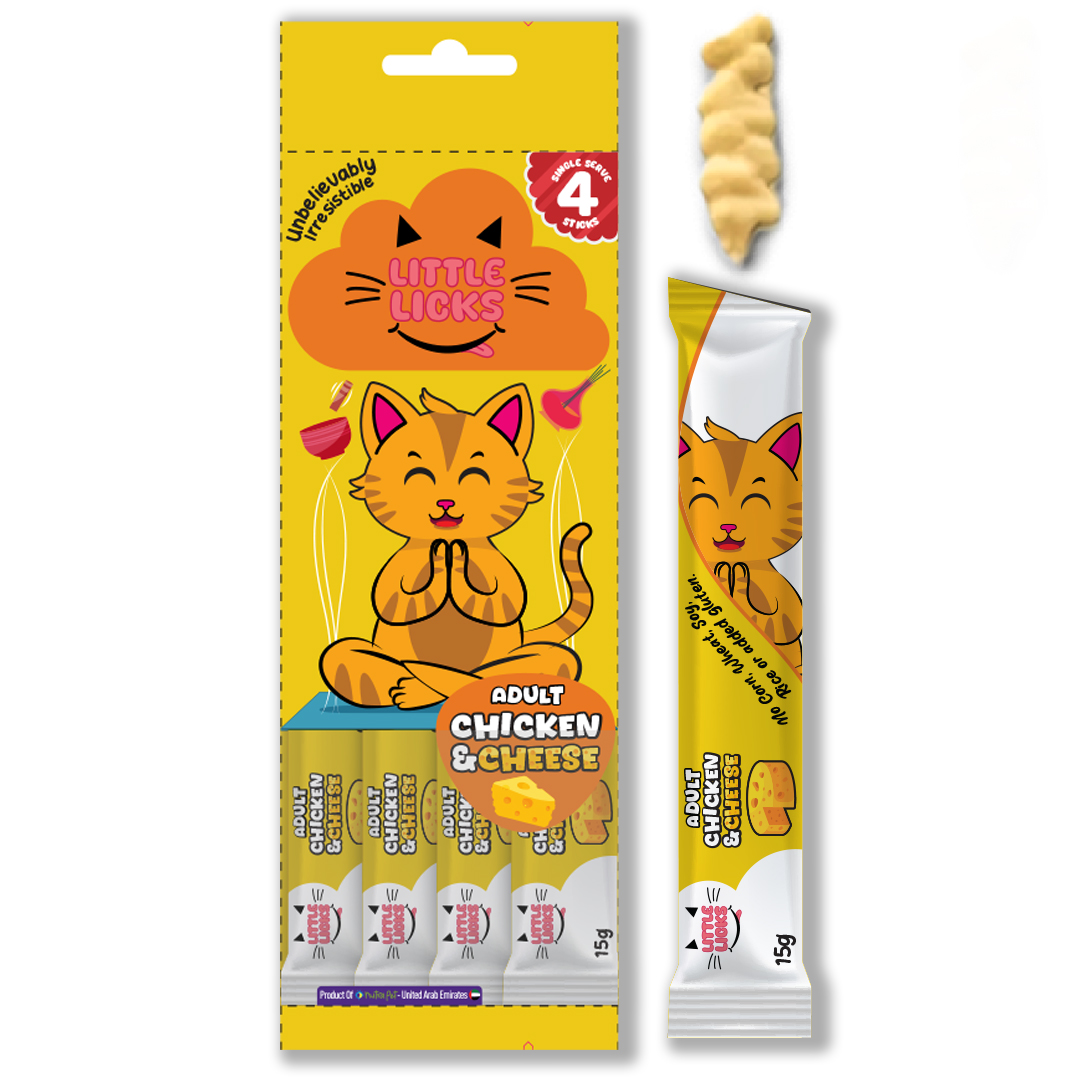 241228-174008.jpg Smudges Little Licks Chicken & Cheese Creamy Bisque Treats for Adult Cat 4 x 15g - Image 1