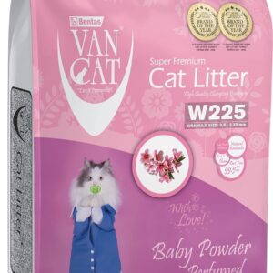 Van Cat White Bentonite Clumping Cat Litter Baby Powder 10Kg