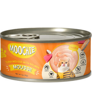 MOOCHIE TUNA MOUSSE WITH SALMON 85g Can