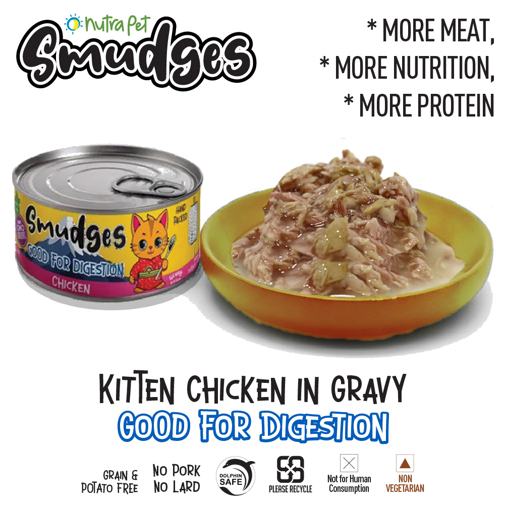 A7246-1.jpg Smudges Kitten Chicken Shredded in Gravy 60g - Image 1