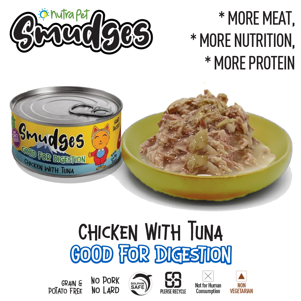 A7249-1.jpg Smudges Adult Cat Chicken Flakes With Tuna In Soft Jelly 80g - Image 1
