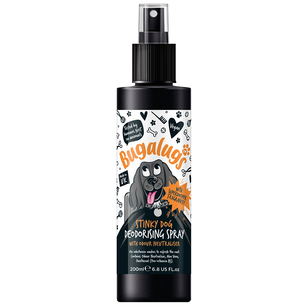 Bugalugs-Stinky-Dog-Deodorising-Spray-200ml-6.8-Fl-Oz-1.png Bugalugs Stinky Dog Deodorising Spray 200ml (6.8 Fl Oz) - Image 1