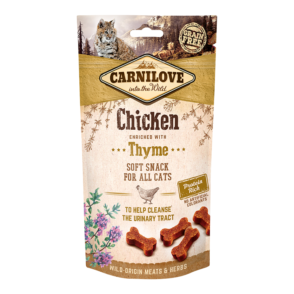 Carnilove-Chicken-enriched-with-Thyme-Soft-Snack-for-Cats-50g1.png Carnilove Chicken enriched with Thyme Soft Snack for Cats 50g - Image 1