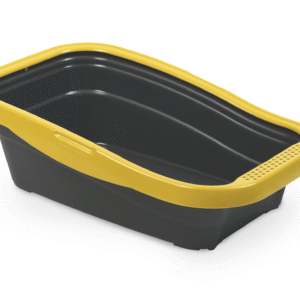 Nella Cat Litter Tray with Frame Yellow 58 x 37.5 x 18 cm