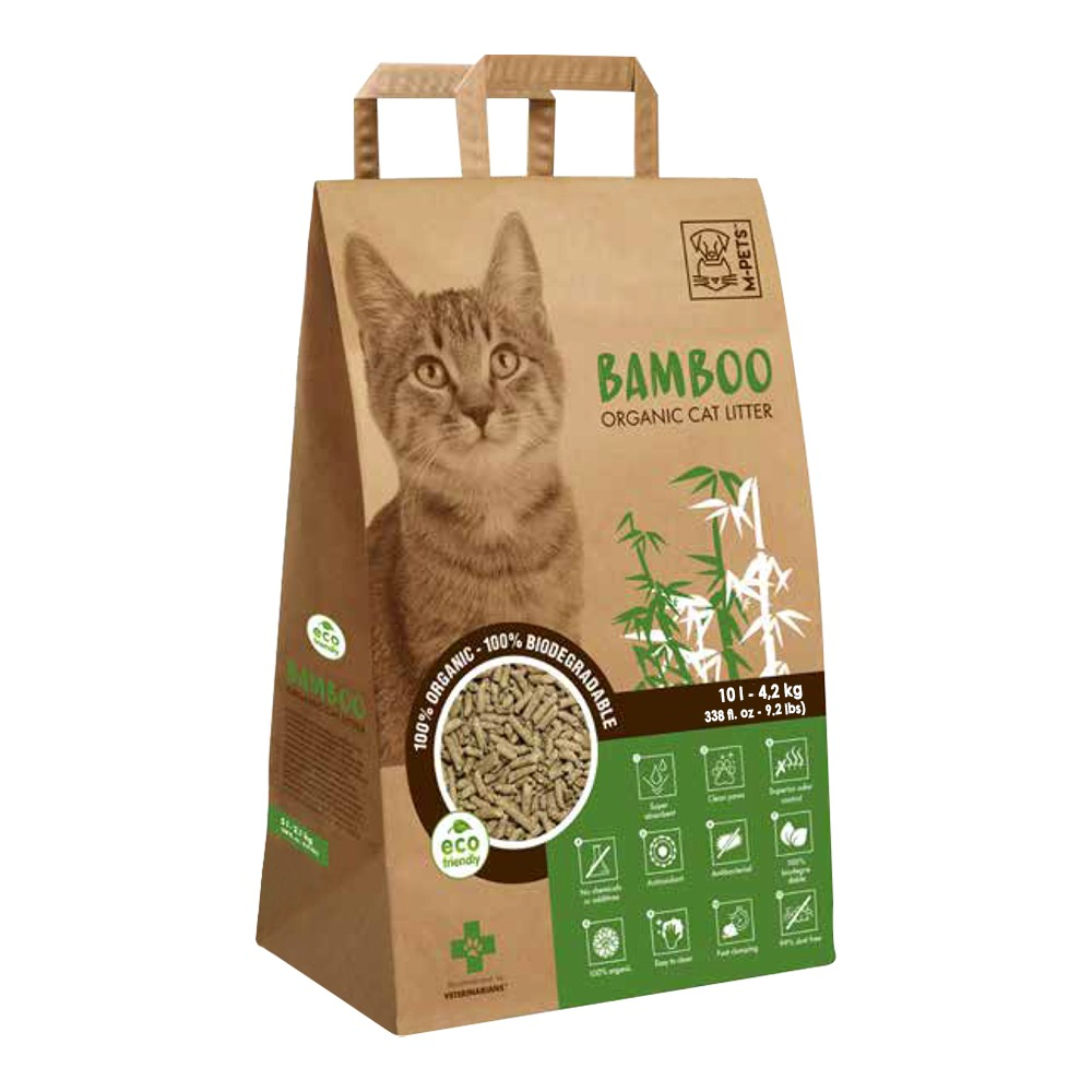 m-pets_bamboo_organic_biodegradable_cat_litter_10l.jpeg M-PETS Bamboo Organic & Biodegradable Cat Litter - Image 1