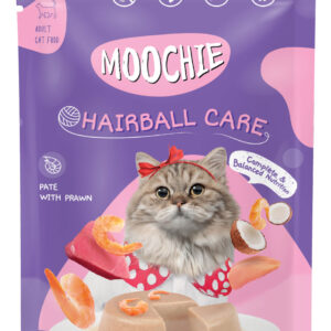 Moochie Cat Food Pate with Prawn - Hairball Care Pouch 70g