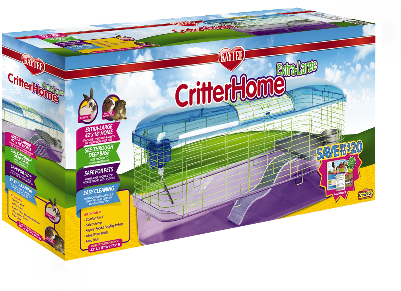 main-63.jpg KAYTEE CRITTERHOME 42X18 HABITAT XLG ECR CRITTERTRAIL AND CRITTERHOME HABITATS - Image 1