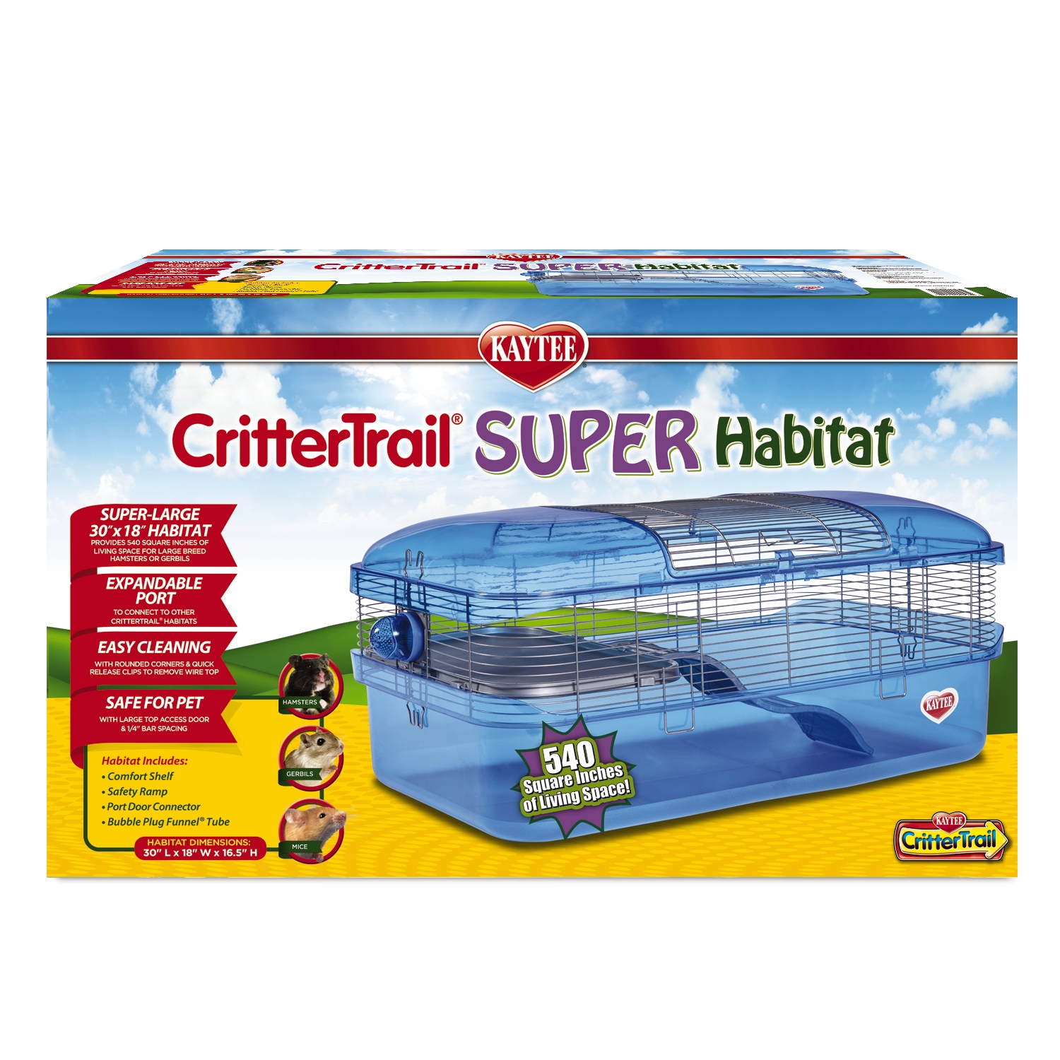 main-76.jpg KAYTEE CRITTERTRAIL SUPER 30X18 LARGE HABITAT CRITTERTRAIL AND CRITTERHOME HABITATS - Image 1