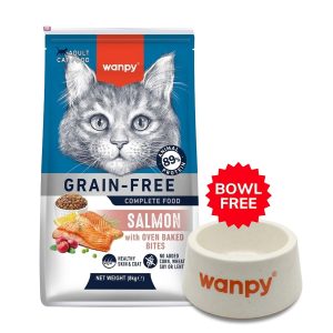 Wanpy Grain Free Complete Food for - Adult Cat – Salmon Recipe, 8kg