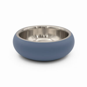 Double Wall Bowl Belly with Non-Slip Base - Light Blue, 800 ml
